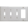 Bryant SS326 Toggle Styleline Combo Plate, 4-Gang, Standard, Satin Stainless