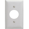 Bryant SS7 Single Receptacle Plate, 1-Gang, Standard, Satin Stainless, 1.40 open