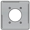 Bryant SS703 Single Receptacle Plate, 2-Gang 1 Device-Gang, Standard, Satin Stainless
