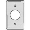 Bryant SS720 Single Receptacle Plate, 1-Gang, Standard, Satin Stainless, 1.60 open