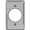 Bryant SS723 Single Receptacle Plate, 1-Gang, Standard, Satin Stainless, 2.15 open