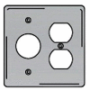 Bryant SS78 Single Duplex Combo Plate, 2-Gang, Standard, Satin Stainless