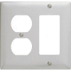 Bryant SS826 Duplex Styleline Combo Plate, 2-Gang, Standard, Satin Stainless