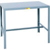 Little Giant&#174; Stationary Machine Table W/ Angled Leg, Steel Square Edge, 24&quot;Wx18&quot;Dx24&quot;H, Gray