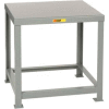 Little Giant® Stationary Machine Table W/ Angled Leg, Steel Square Edge, 30"W x 28"D, Gray