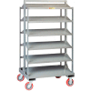 Little Giant Sloped Shelf Bin Cart 6BC-3036-6PY Dual Sided - 36"L x 30"W x 66"H