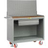Little Giant MH-2448-HDFL-LP 48"W x 24"D Mobile Service Bench, Drawer, 1/4" Hardboard Top