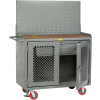 Little Giant MHP2D-HDFL-PB 48"W x 24"D Mobile Workbench, Drawer, 1/4" Hardboard Top