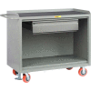 Little Giant MM-2448-HDFL Mobile Bench Cabinets, Heavy-Duty Drawer, Non-Slip Vinyl Top 48"W x 24"D