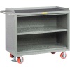 Little Giant MM3-2448-FL Mobile Bench Cabinets, Center Shelf, Non-Slip Vinyl Top 48"W x 24"D