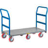 Little Giant® 6-Wheel Platform Truck NB6W3072-6PY-2H - 30 x 72 - 2 Handle - 3600 Lb. Capacity