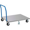 Little Giant&#174; Pallet Dolly PDSH4848-6PH2FL with Pipe Handle - Solid Deck 48 x 48 & Floor Locks