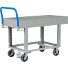 Little Giant® Work Height Platform Truck RNLX62460-6MRAH with 6" Deep Deck 24 x 60 Adj. Height