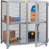 Little Giant® Welded Storage Locker w/Center Shelf, Mesh Sides, 61"W x 27"D x 52"H