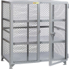 Little Giant® Welded Storage Locker w/2 Center Shelves, Mesh Sides, 61"W x 39"D x 52"H