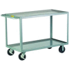 Little Giant® Welded Shelf Truck w/2 Lip Shelves, 3600 lb. Capacity, 48"L x 24"W x 36"H, Gray
