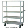 Little Giant® Shelf Truck w/4 Shelves, 3600 lb. Capacity, 48"L x 24"W x 63"H, Gray