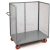 Little Giant® 3-Sided Bulk Truck CA-2448-8PPY Mesh Sides 24x48 8 x 2 Polyurethane Wheels