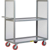 Little Giant® 2-Sided Shelf Trucks, 2 Lipped Shelves, 24x48, 6" Poly Wheels