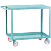 Little Giant® Service Cart w/2 Flush Shelves, 1200 lb. Capacity, 32"L x 18"W x 35"H, Gray