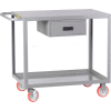 Little Giant® Service Cart with Drawer LG-2436-BRK-DR, Flush Top, 24 x 36