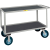 Little Giant® Flush Handle Instrument Cart Lip Non-Slip Vinyl Shelves 24x36