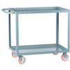 Little Giant® Service Cart w/2 Tray Shelves,1200 lb. Capacity, 36"L x 24"W x 35"H, Gray