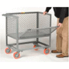 Little Giant® Raised Platform Truck RPDX-3048-6PY Drop-Gate Expanded Metal Sides, 30 x 48