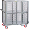 Little Giant® HD Job Site Security Box Truck w/Center Shelf, 30x48, 6" Poly Wheels
