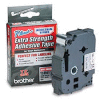 TZ Extra-Strength Adhesive Tapes-Laminated, Black on Matte Silver, 3/4w