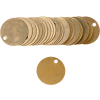 Brady® 23210 Blank Valve Tag, 25/Pkg, Brass, 1-1/2" Dia.