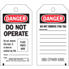 Brady® 65501 Lockout Tag- Danger Do Not Operate, Self-Laminating, Economy, Polyester, 25/Pack