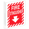 Brady® 70998 Fire Extinguisher "L" Sign, Polyethylene, 9"W x 12"H