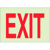 Brady® 73510 BradyGlo Exit Sign, Self-Adhesive, Polyester, 14"W x 10"H