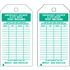 Brady® 86446 Emergency Shower & Eye Wash Test Record Tag, 10/Pkg, HD Polyester, 3"W x 5-3/4"H