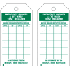 Brady® 86560 Emergency Shower & Eye Wash Test Record Tag, Polyester, 3"W x 5-3-3/4"H, 10/Pkg