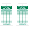 Brady® 86615 Emergency Shower & Eye Wash Test Record Tag, 2 Sided, 10/Pkg, Polyester, 4"W x 7"H