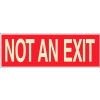 Brady® 90492 BradyGlo Not An Exit Sign, Red on Glow in the Dark, Polyester, 10"W x 3-1/2"H