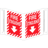 Brady® 96908 Fire Extinguisher "V" Sign, 2 Sided, Polyethylene, 18"W x 12"H