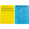 Brady® FLT-ETSI51 Forkliftag® Inspection Tag, 2 Sided, 100/Pk, 7-5/8" W X 5-3/4"H, Blu/Ylw