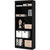 Bestar® Bookcase 29-1/2"W x 11-5/8"D x 72"H 5 Shelf Black