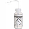 Bel-Art LDPE Wash Bottles 116430238, 250ml, Write On Label, Natural Cap, Wide Mouth, 3/PK