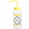 Bel-Art LDPE Wash Bottles 116460624, 500ml, Isopropanol Label, Yellow Cap, Wide Mouth, 6/PK