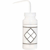 Bel-Art LDPE Wash Bottles 116460638, 500ml, Write On Label, Natural Cap, Wide Mouth, 6/PK