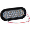 6-1/2" Oval 24 LED Clear Backup Light w/ Grommet & Plug - 5626324