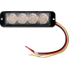 Buyers LED Rectangular Clear Strobe Light 12-24V - 4 LEDs - 8891131