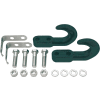 Buyers Products Black Drop Forged Light-Duty Tow Hooks w/ Safety Clip And Bolt Kit, 2 Pk - B2799BKT