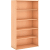 Bush® 72"H 5 Shelf Bookcase Natural Maple