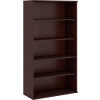 Bush® 72"H 5 Shelf Bookcase Mocha Cherry