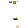 Bradley S19314UU Halo Eyewash, Stainless Steel Bowl & Plastic Showerhead, Hand/Foot Operated